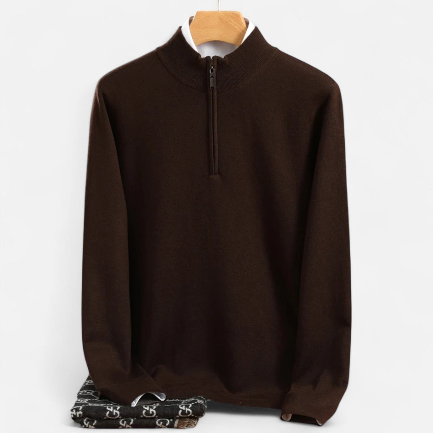 Old Monarchy | Men’s Merino Wool Half Zip Sweater
