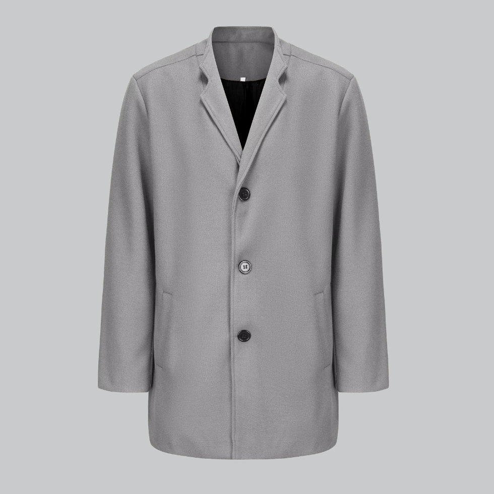 Men’s Tailored Single-Breasted Overcoat