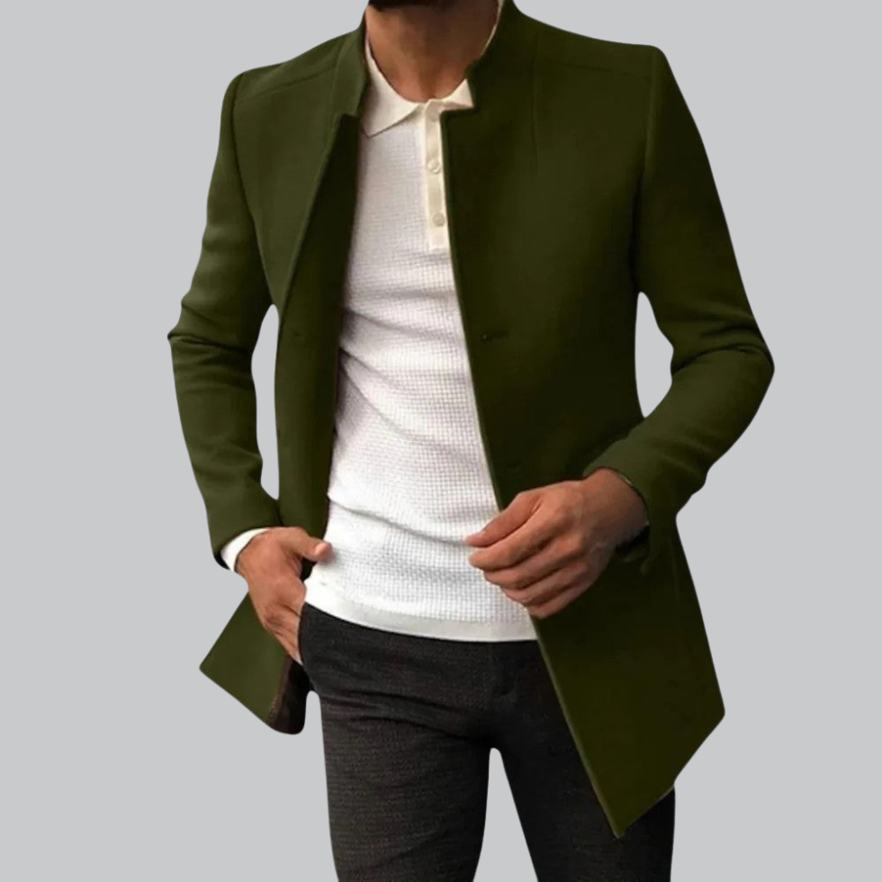 Men’s Tailored Single-Breasted Overcoat