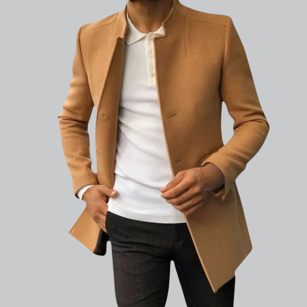 Men’s Tailored Single-Breasted Overcoat