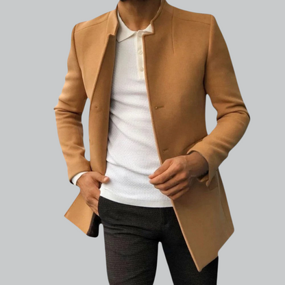 Men’s Tailored Single-Breasted Overcoat