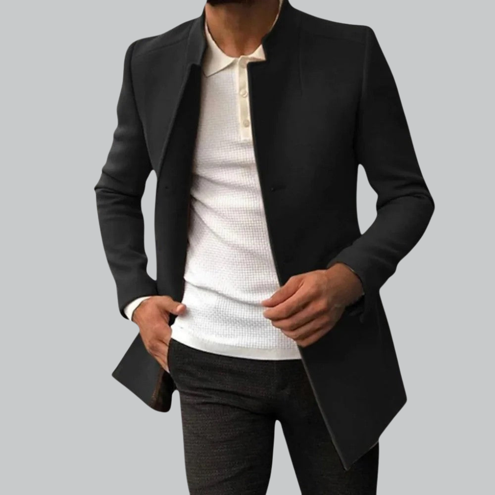 Men’s Tailored Single-Breasted Overcoat