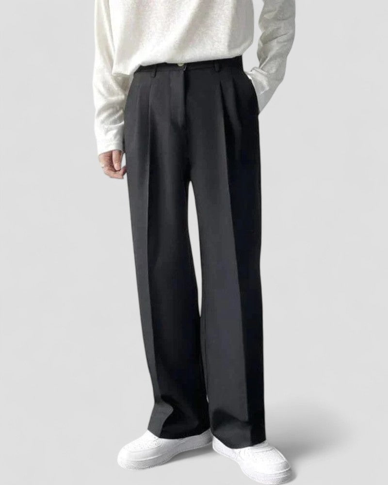 Old Money Wide Leg Trousers for Men