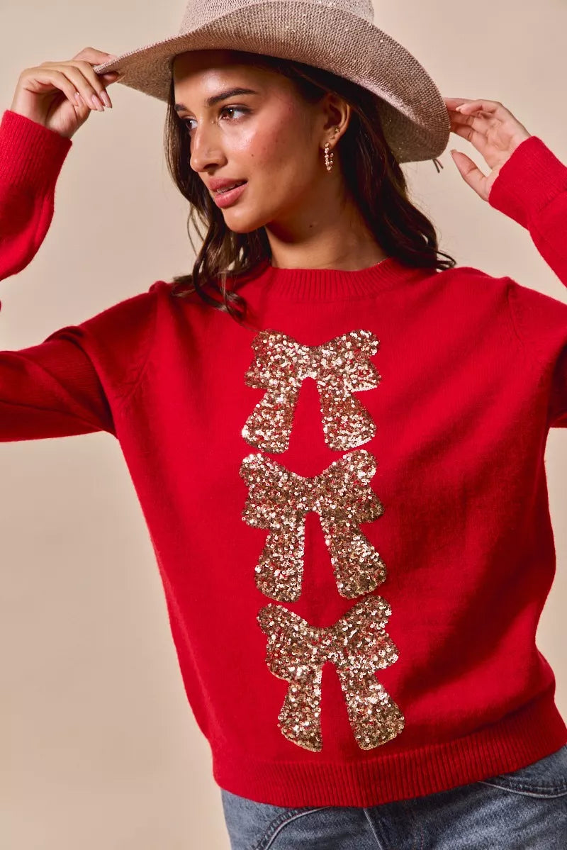 Oli | Knitted Sequin Women's Christmas Jumper