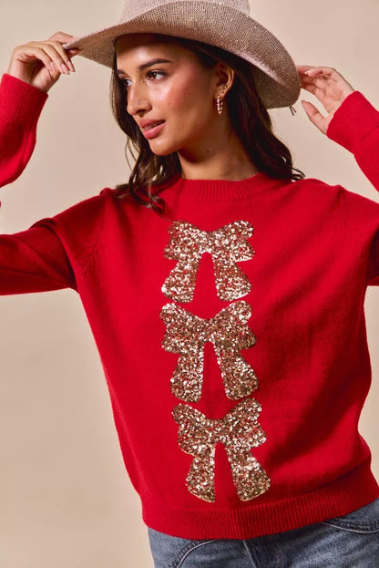 Oli | Knitted Sequin Women's Christmas Jumper