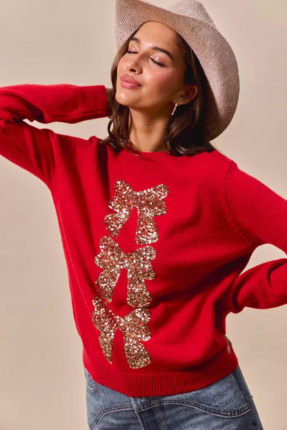 Oli | Knitted Sequin Women's Christmas Jumper