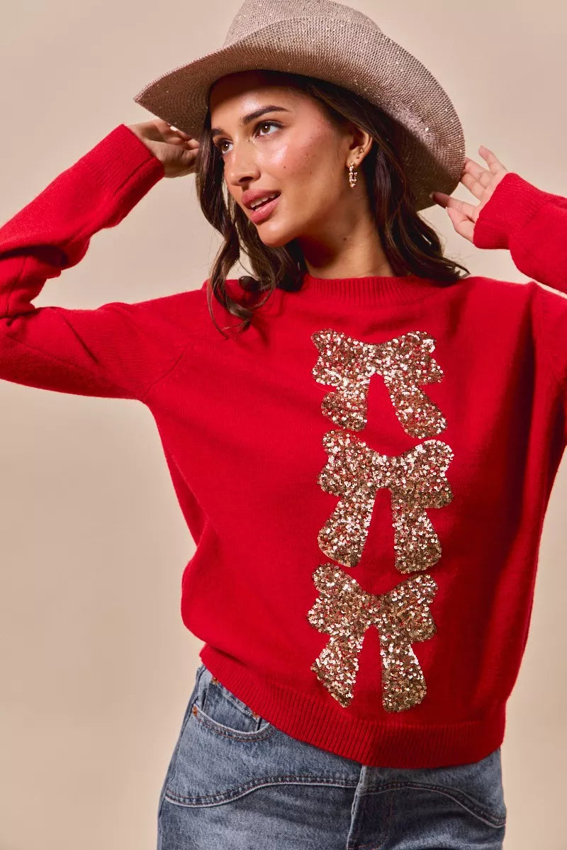 Oli | Knitted Sequin Women's Christmas Jumper