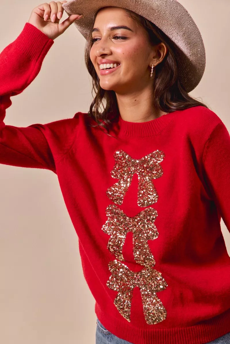 Oli | Knitted Sequin Women's Christmas Jumper