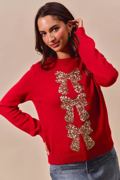 Oli | Knitted Sequin Women's Christmas Jumper