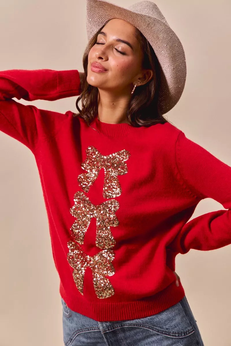Oli | Knitted Sequin Women's Christmas Jumper