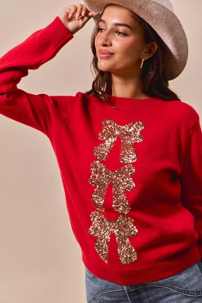 Oli | Knitted Sequin Women's Christmas Jumper