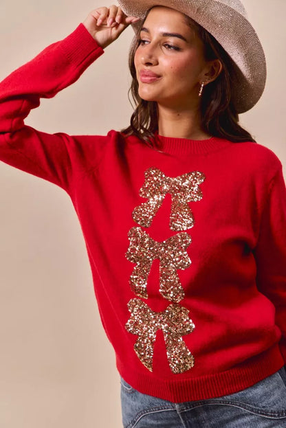 Oli | Knitted Sequin Women's Christmas Jumper