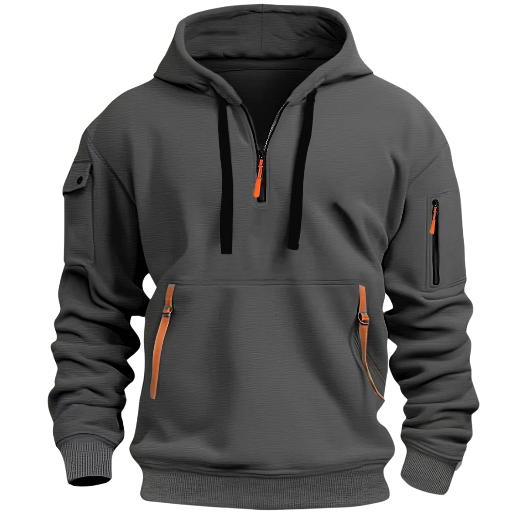 Robert | Streetwear Quarter -Zip Men's Hoodie