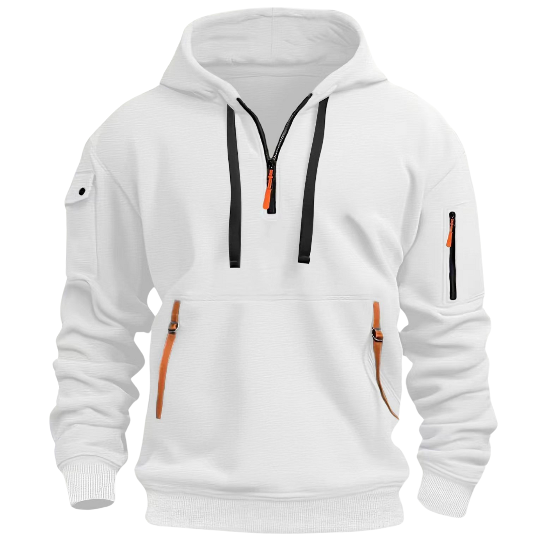 Robert | Streetwear Quarter -Zip Men's Hoodie