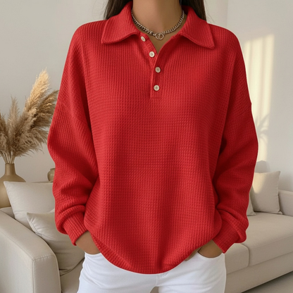 Sela | Soft knitted polo sweater
