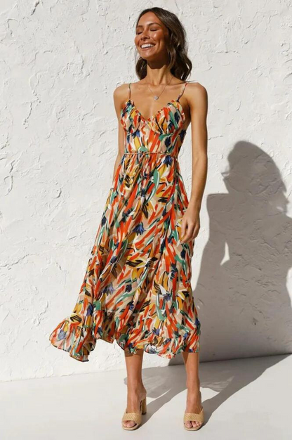Bright Summer Sundress for Women Lightweight Flowy Design - BritishElegance