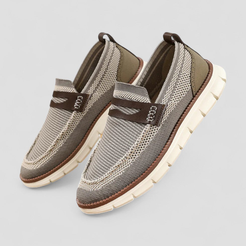Orthopedic Breathable Knit Slip On Loafers for Men