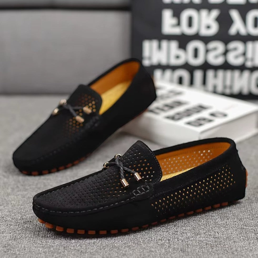 Orthopedic Breathable Leather Slip On Loafers for Men