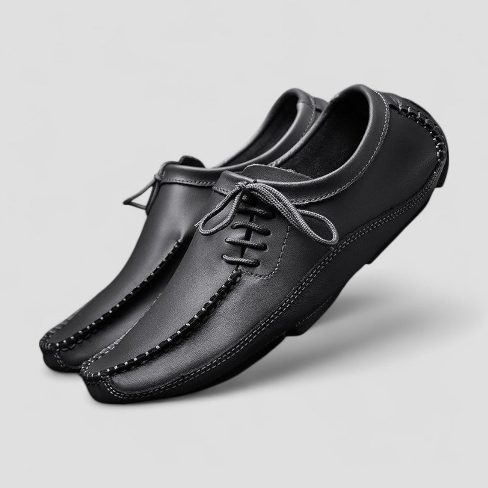 Orthopedic Leather Loafers for Men with Soft Insole