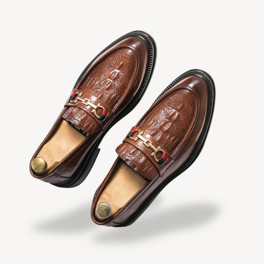 Men’s Croc-Detail Horsebit Loafers
