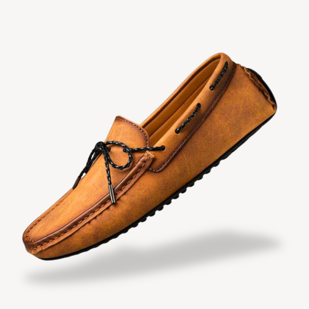 Men’s Distressed Suede Driving Moccasins
