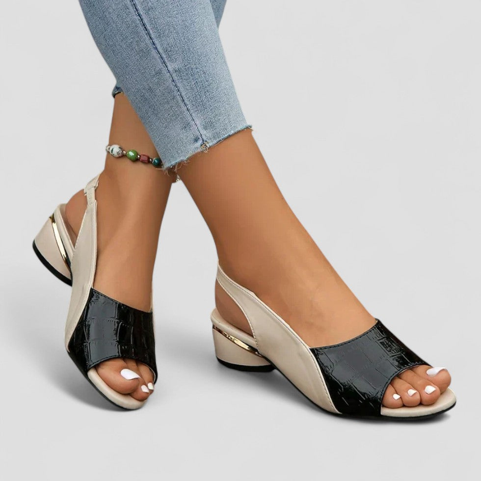 Orthopedic Open Toe Slingback Block Heel Sandals for Women