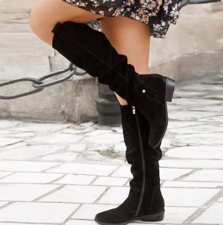 Women’s Suede Pointed Toe High Boots