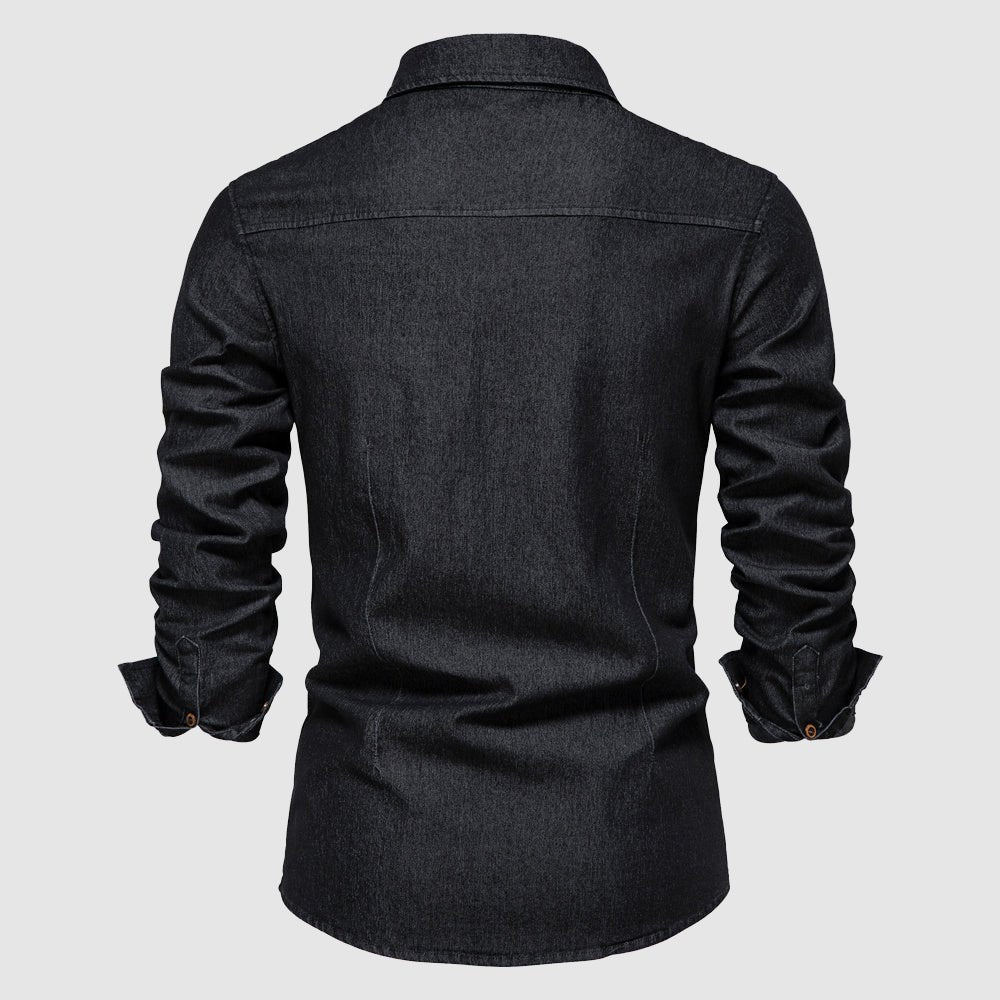 Oscar Denim Shirt | Casual Point Collar Shirt