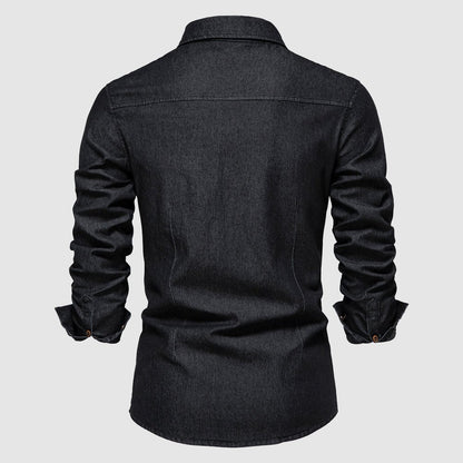 Oscar Denim Shirt | Casual Point Collar Shirt