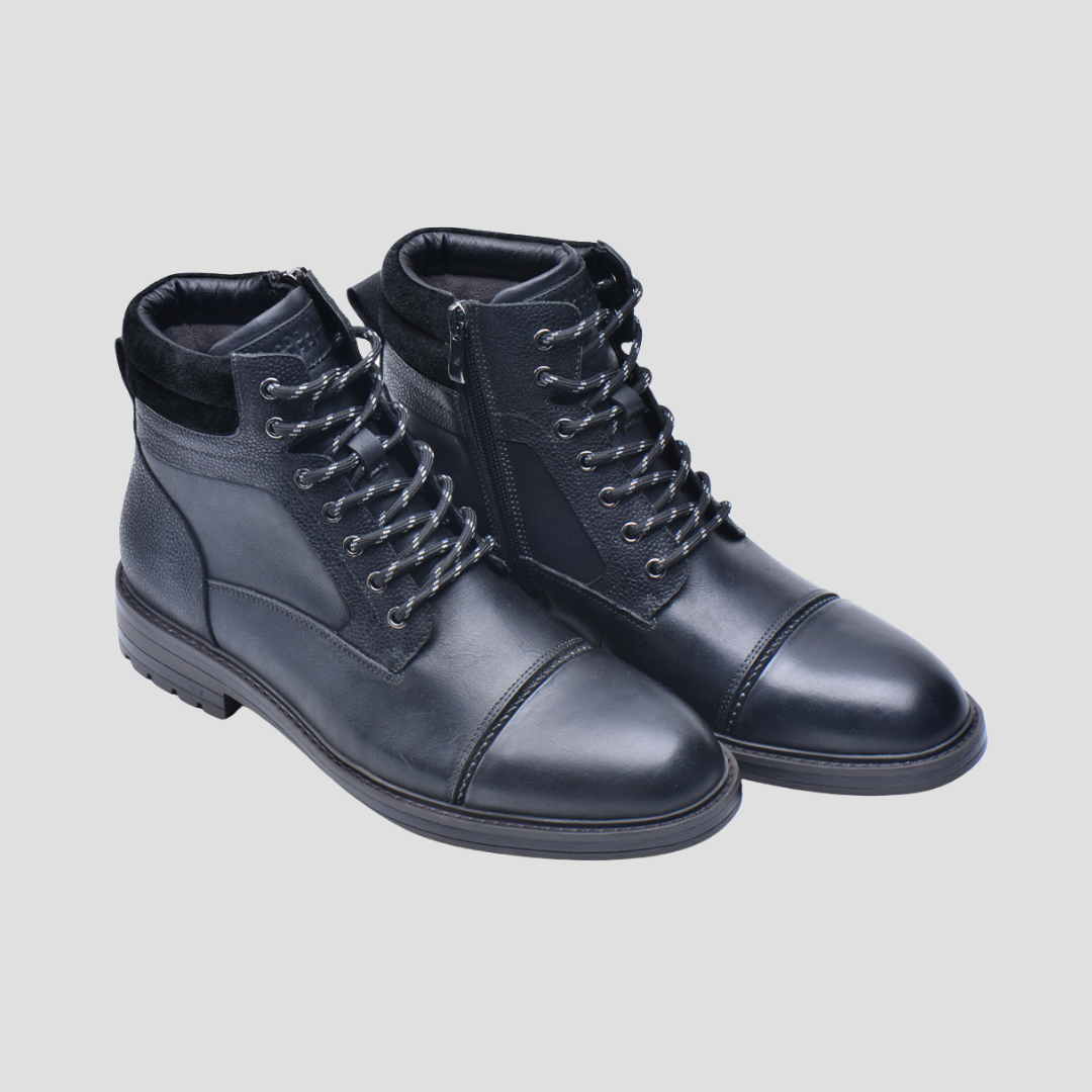 Men’s Cap-Toe Combat Lace-Up Boots