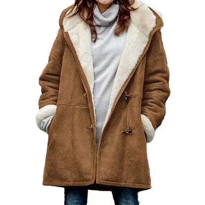 Ottilie – Faux Fur Lined Toggle Coat for Women