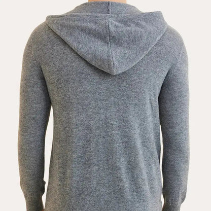 Men’s Full Zip Knit Hoodie with Patch Pockets