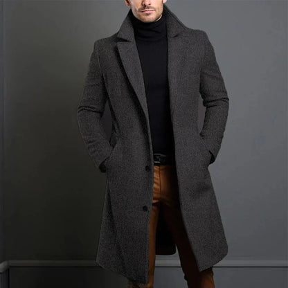 Overcoat - Durable Blend Tailored Fit & Lined Warmth