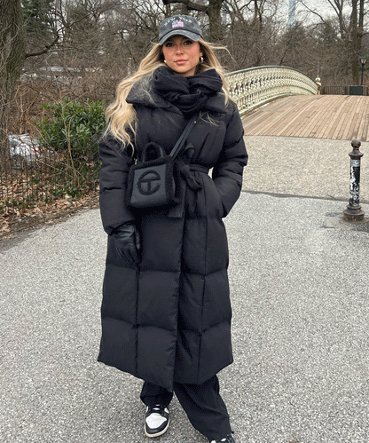 Olive | Oversize Black Parka for Winter