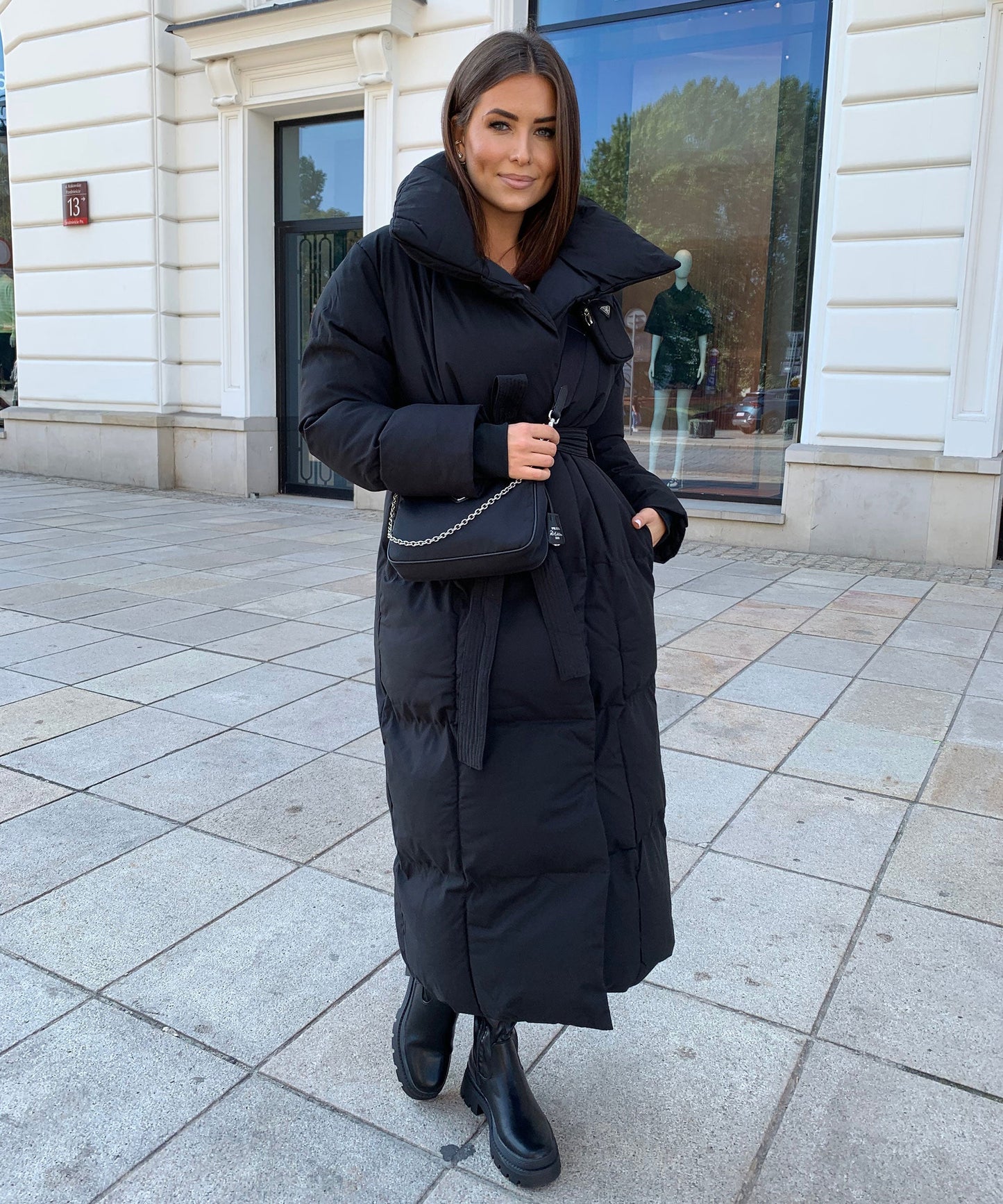 Olive | Oversize Black Parka for Winter