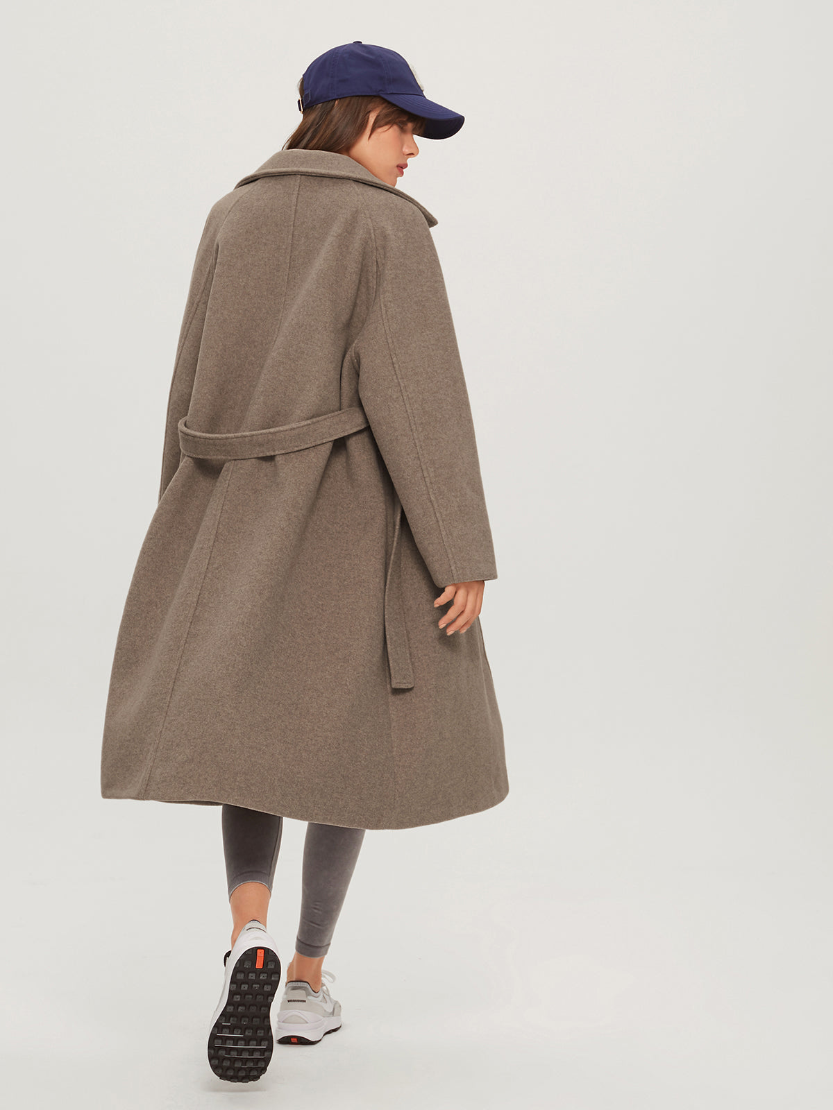Reyna | Oversized Brushed Belted Long Overcoat