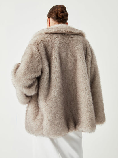 Dayana | Oversized Collared Faux Fur Coat