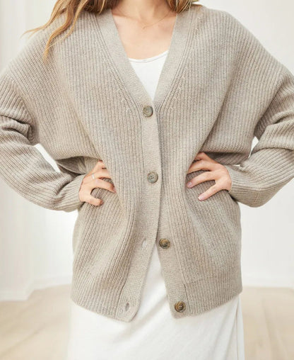 Oversized cardigan with button details for coziness