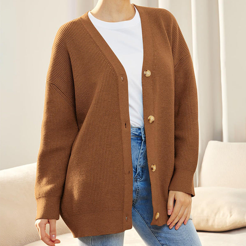 Oversized cardigan with button details for coziness