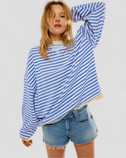 Women’s Striped Oversized Sweatshirt