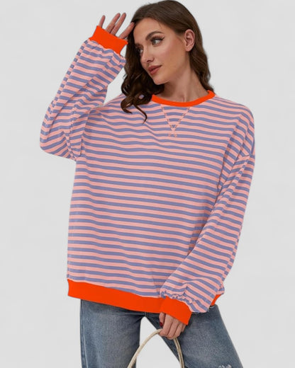 Women’s Striped Oversized Sweatshirt