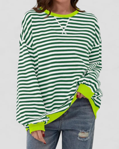 Women’s Striped Oversized Sweatshirt