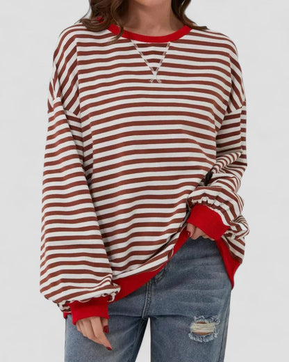 Women’s Striped Oversized Sweatshirt
