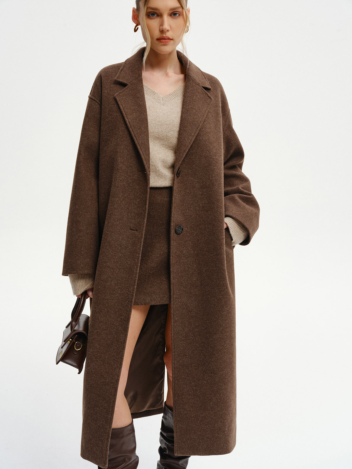 Keira | Oversized Tweed Long Coat