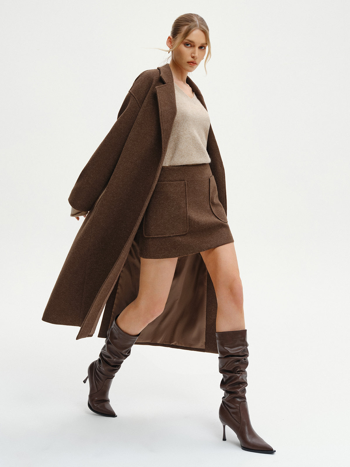 Keira | Oversized Tweed Long Coat