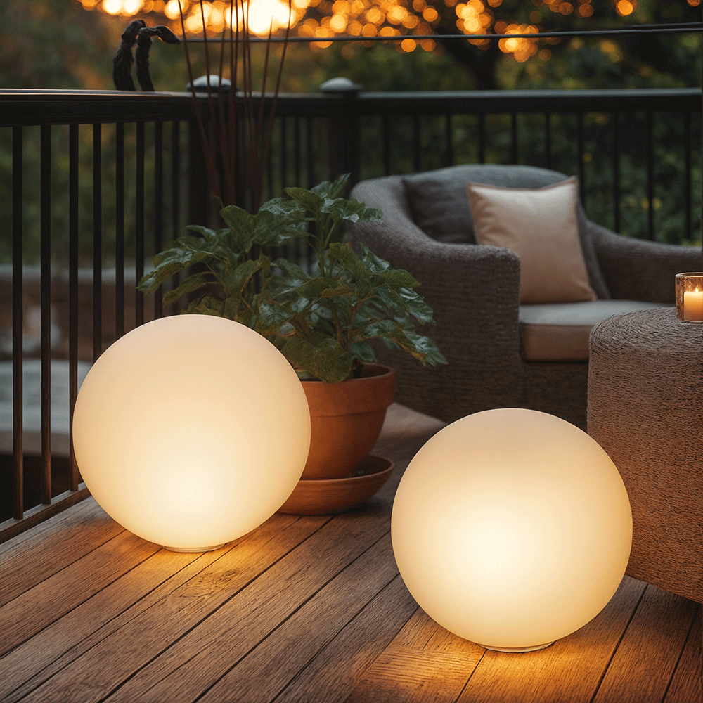 Solar Powered LED Outdoor Spheres