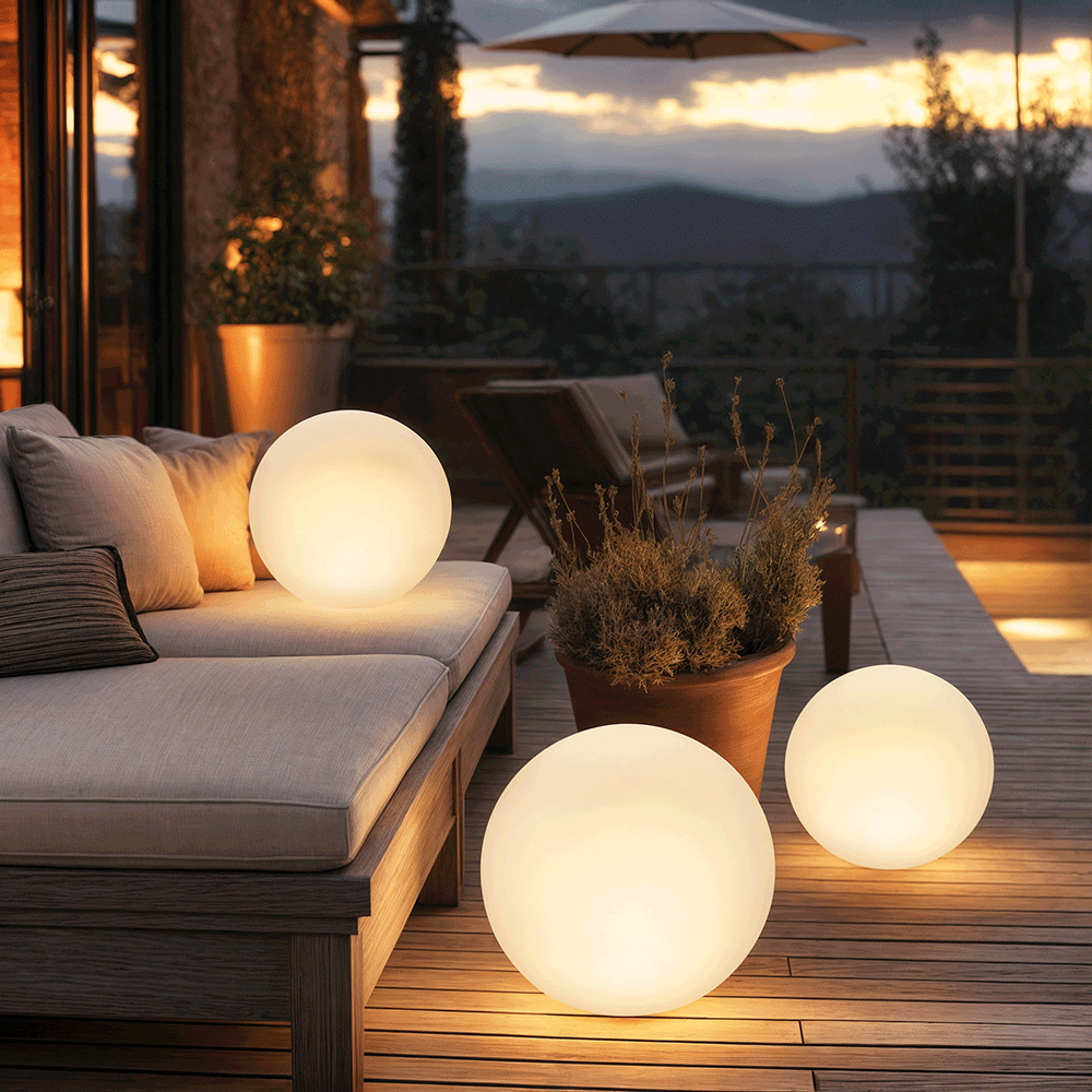 Solar Powered LED Outdoor Spheres