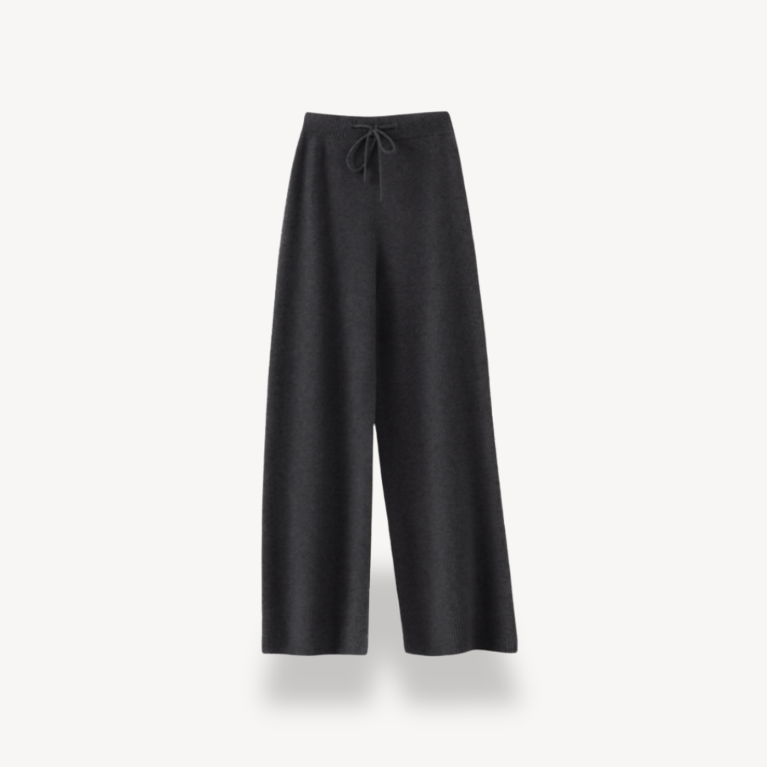 Women's Cashmere Pants – Wide Knit Trousers