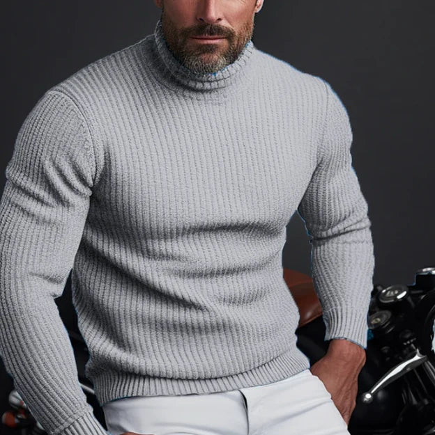 Premium men's designer turtleneck sweater