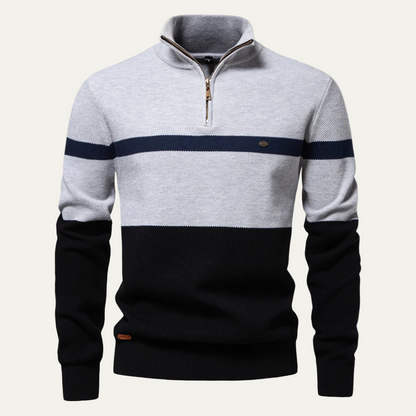 Men’s Stylish Quarter Zip Knit Sweater